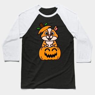 Funny Hamster is in a pumpkin Baseball T-Shirt